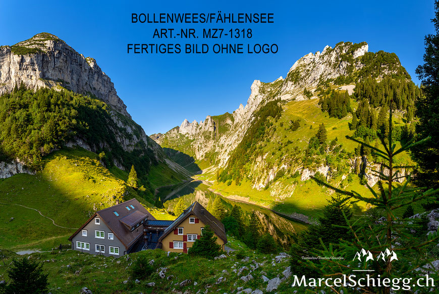 Poster, Fine Art Print, Fählensee, Fälensee, Bollenwees, Alpstein, Marcel Schiegg