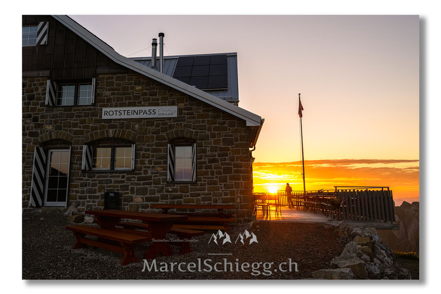 Berggasthaus Rotsteinpass, Rotsteinpass, Alpstein, Appenzell, Appenzellerland, Steinbock, Säntis, Bergwelt, Alpen, Marcel Schiegg, Schweiz, Switzerland