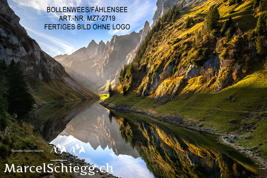 Poster, Fine Art Print, Fählensee, Fälensee, Bollenwees, Alpstein, Marcel Schiegg