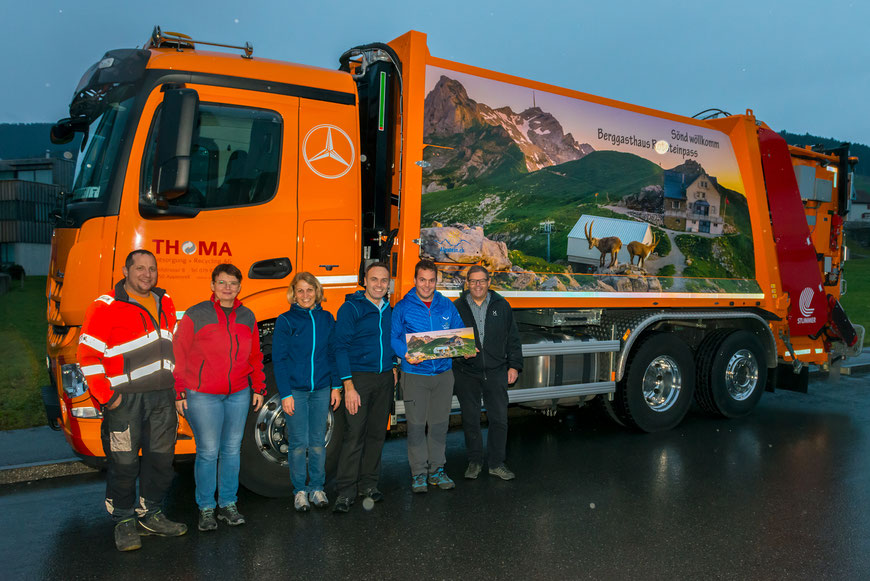 Marcel Schiegg, Rotsteinpass, Steinböcke, Albert Wyss, Thoma Entsorgung, Alpstein, Fahrzeugbeschriftung, Saenits, Neff Werbung