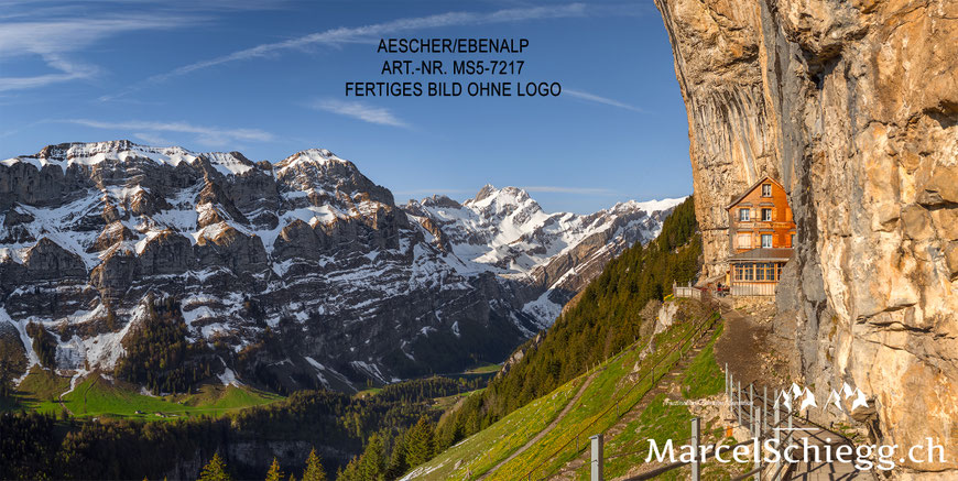 Marcel Schiegg, Marcel Schiegg Fotografie, Wandbild, Wandbilder, Wanddekoration, Leinwandbild, AluDibond, Aescher, Berggasthaus Aescher, Wildkirchli, Alpstein, Alpsteinfotograf