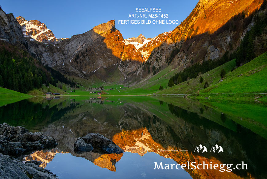Marcel Schiegg, Marcel Schiegg Fotografie, Wandbild, Wandbilder, Wanddekoration, Leinwandbild, AluDibond, Seealpsee, Alpstein, Alpsteinfotograf