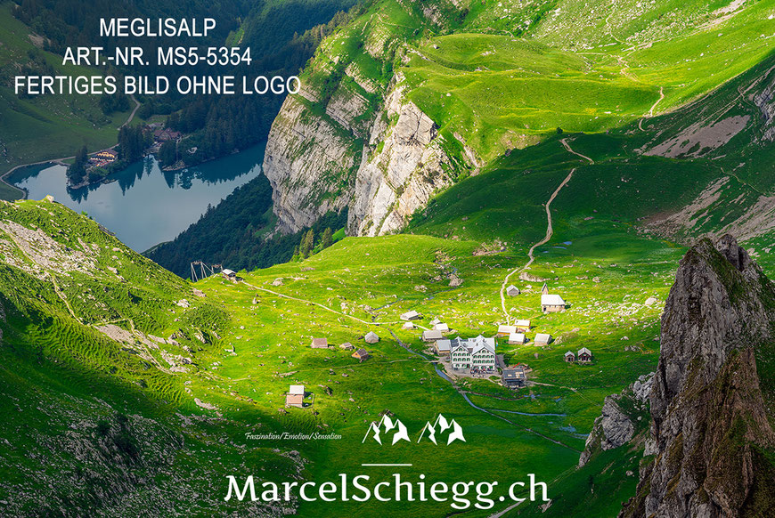 Marcel Schiegg, Meglisalp, Berggasthaus Meglisalp, Seealpsee