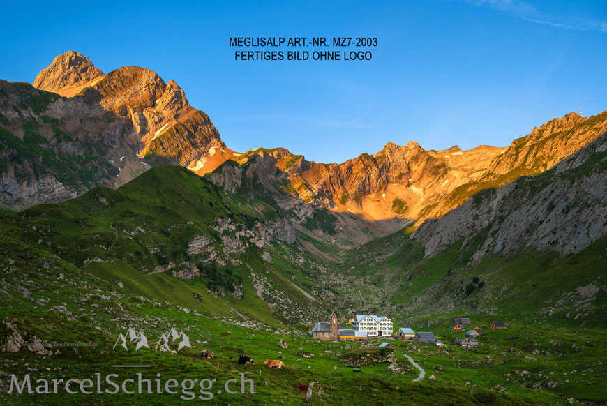 Marcel Schiegg, Marcel Schiegg Fotografie, Wandbild, Meglisalp, Alpstein, Leinwandbild, Alu Dibond, FineArt, Appenzellerland