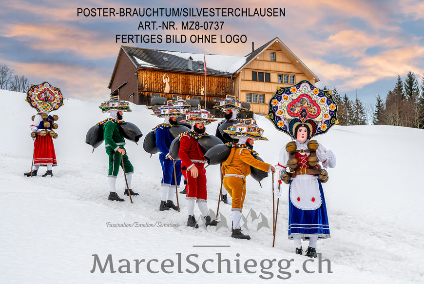 Poster, Brauchtum, Chlausen, Silversterchlaus, Appenzell, Appenzellerland, Tradition, Marcel Schiegg