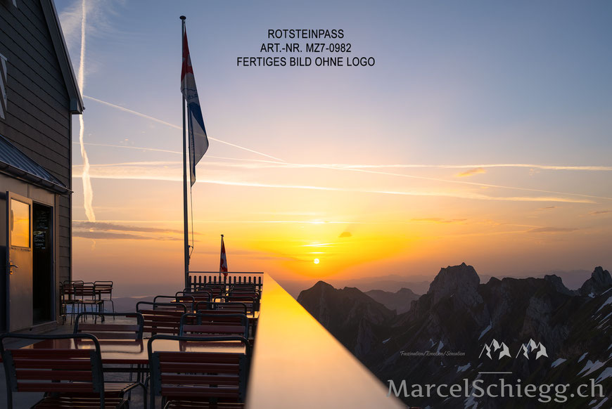 Marcel Schiegg, Fotografie, Rotsteinpass, Berggasthaus Rotsteinpass, Sonnenaufgang, Alpstein, Appenzell, Appenzellerland, Schweiz