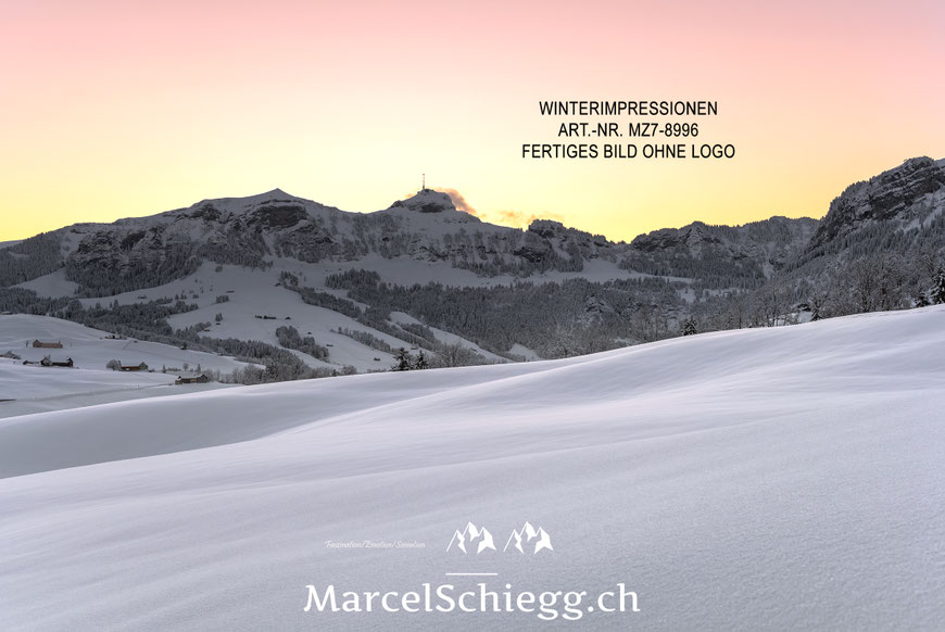 Marcel Schiegg, Fotografie, Marcel Schiegg Fotografie, Wandbilder, Winterlandschaft, Hoher Kasten, Winterzauber, Winterimpressionen, Alpstein, Appenzell, Appenzellerland, Schweiz