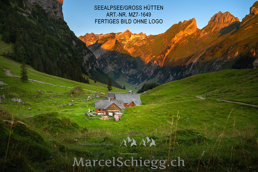 Alpstein, Säntis, Alpenglühen, Gross Hütten