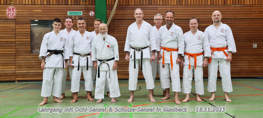 Karate Erlach, Hideo Ochi-Sensei, Thomas Schulze-Sensei, Lehrgang Gladbeck