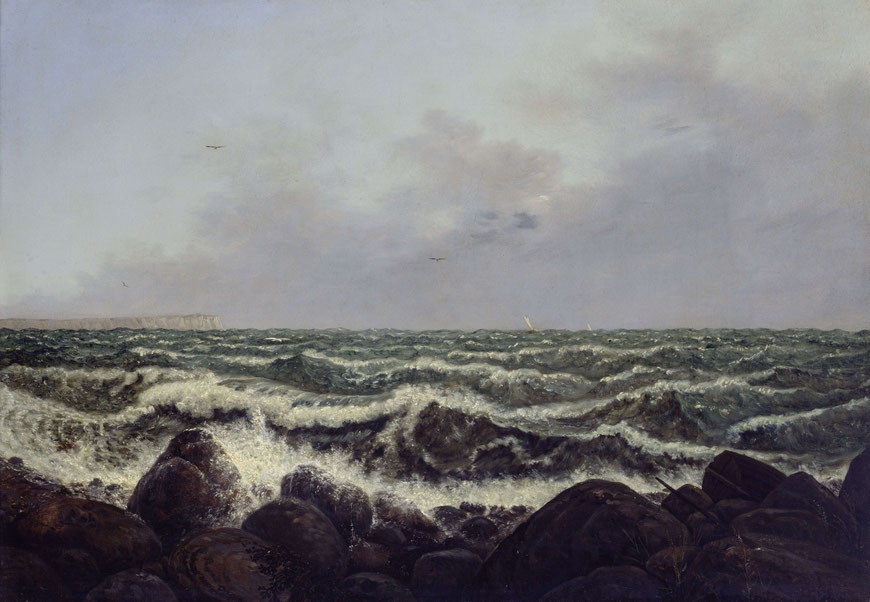 Carl Gustav Carus, Brandung bei Rügen, 1819 © bpk/Staatliche Kunstsammlungen Dresden/Elke Estel
