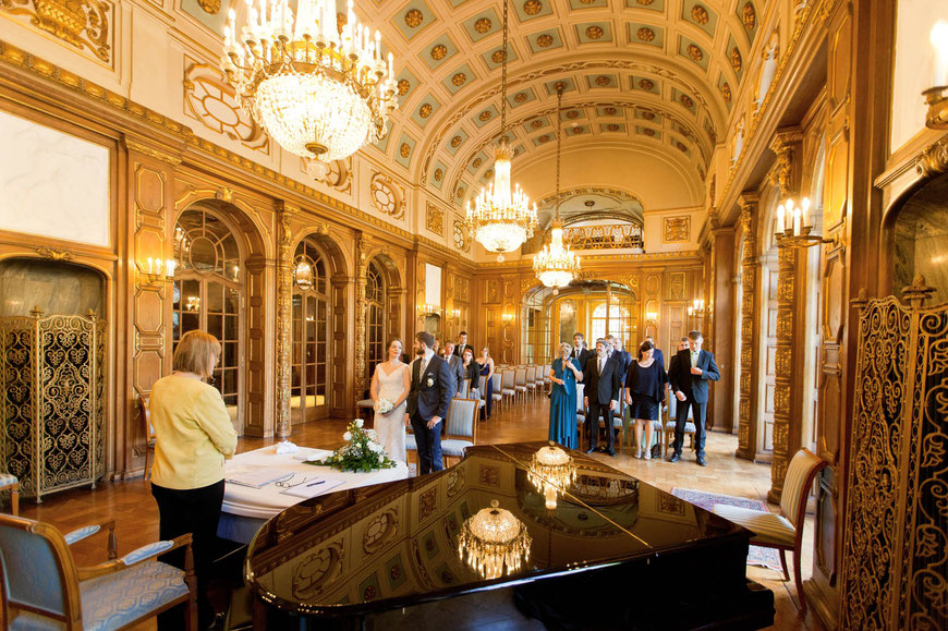 schloss waldenburg hochzeit, schloss waldenburg trausaal, blauer saal