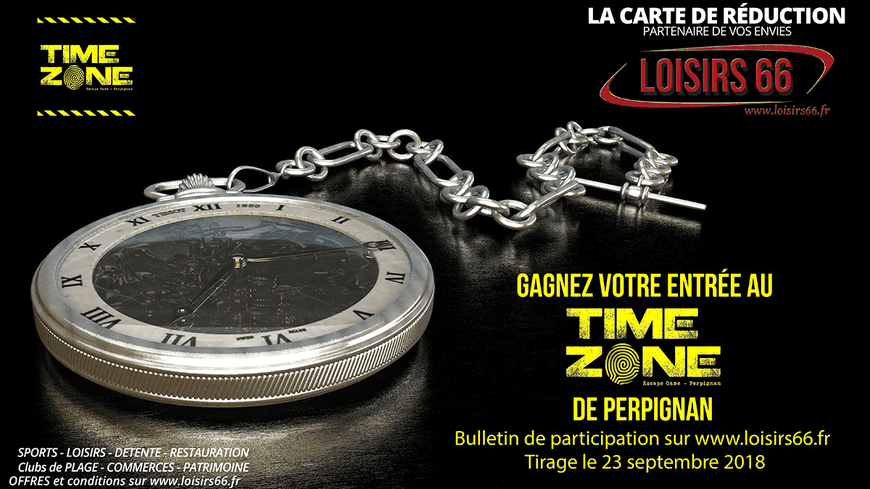 Concours Timezone escape game Perpignan Loisirs 66