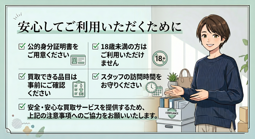 出張買取の注意事項