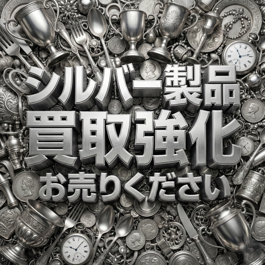 只今、銀(シルバー)製品・純銀製品・SV1000(999)・SV958・SV925・SV900の買取を強化しております！！押し入れや倉庫に眠っている古い変色してしまっている銀製品を買取強化しております！！ 