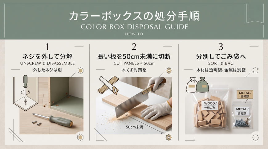 相模原市でカラーボックスを無料で捨てる方法