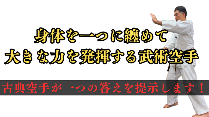 古典空手が一つの答えを提示します！