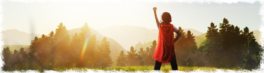 Kleiner Superheld auf Feld, Glückskinder Hofheim