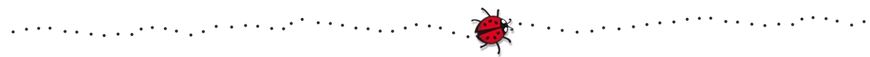 Marienkäfer läuft auf einer gepunkteten Linie, Glückskinder 