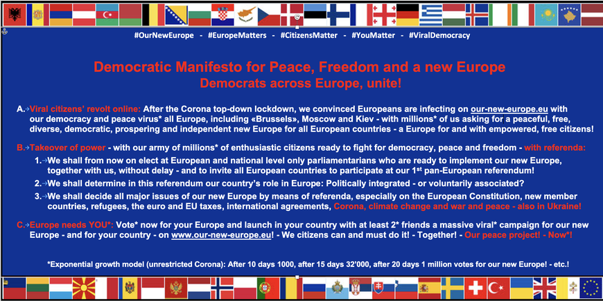 Image. Citizens' revolt online: Choose your Europe and launch a campaign with your friends for our new Europe of the citizens - with and for all citizens throughout Europe!