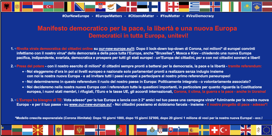 Immagine. La rivolta dei cittadini online: scegli la tua Europa e avvia una campagna con i tuoi amici per la nostra nuova Europa dei cittadini - con e per tutti i cittadini di tutta Europa!
