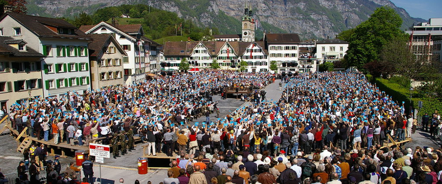 Image: Direct Democracy in Glarus (Switzerland) - the citizens decide!