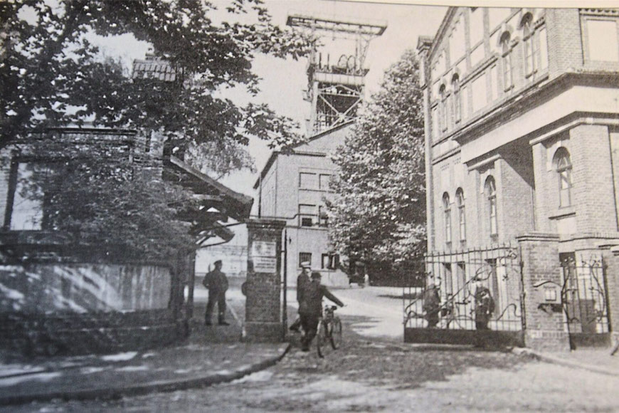 So sah 1940 der Haupteingang zum Zechengelände Ewald-Fortsetzung aus. © Archiv