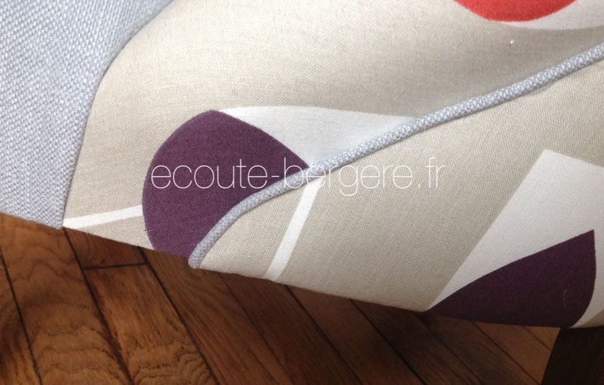 Passepoil sur fauteuil Napoléon III - Ecoute Bergère
