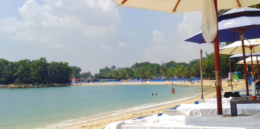 Relaxen am Palawan Beach auf Sentosa