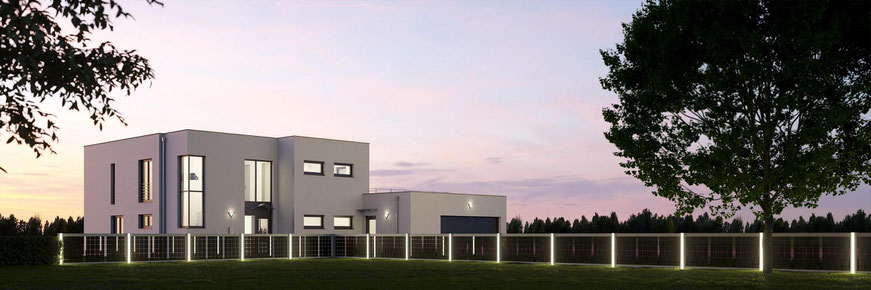 Solarzaun Premium Solarglas DUPLEX