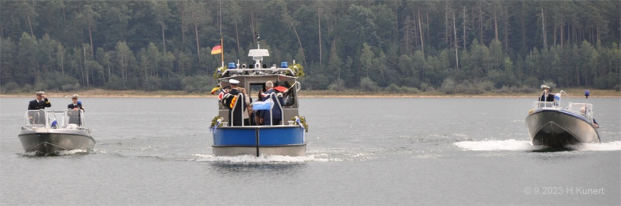 Einmalig: 3 Polizeiboote am Großen Brombachsee