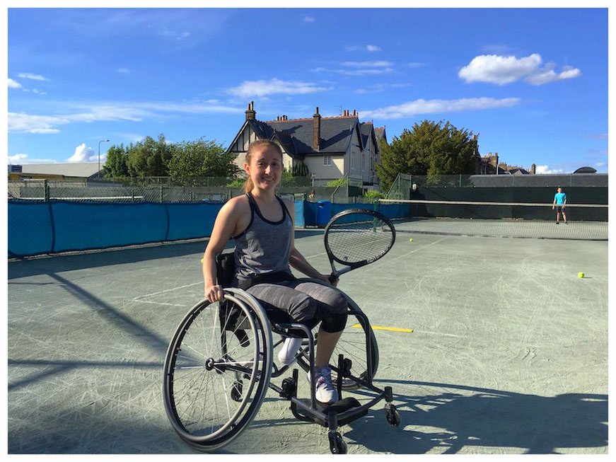 Tennis was always Rebecca's sport of choice (picture courtesy of Rebecca Sellar and Advantage - Edinburgh's Disability Tennis Organization).