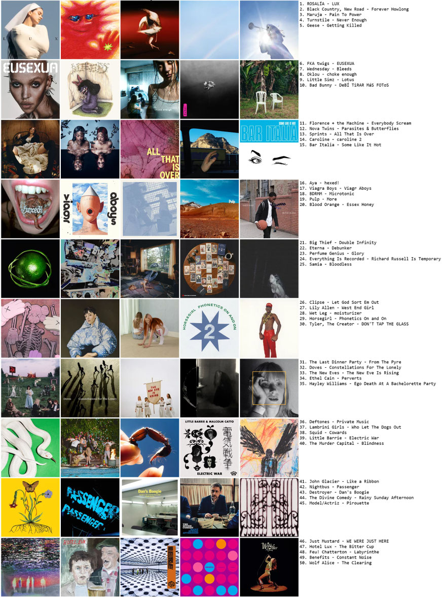 Top 50 Albums 2025 Erdre Audio
