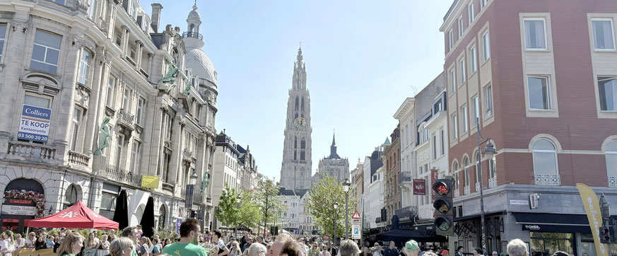 Blick von der Uferpromenade auf die Liebfrauenkathedrale