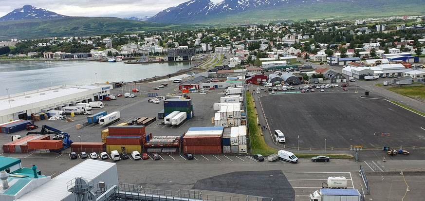Hafengelände in Akureyri