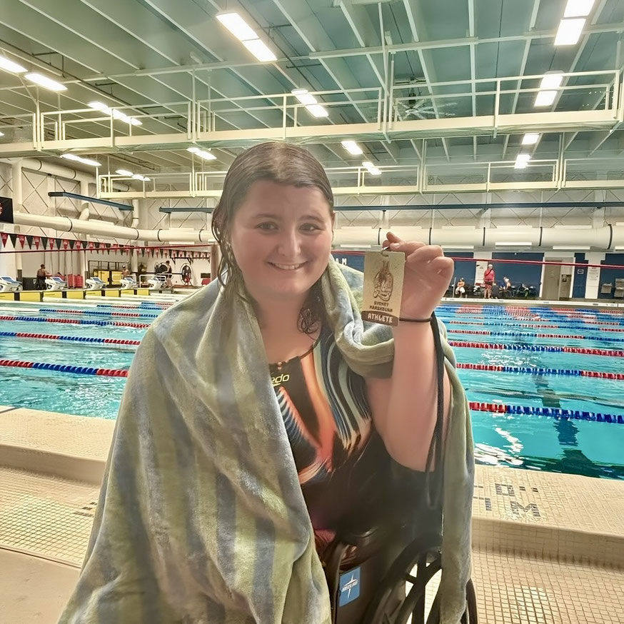 Sydney has her sights set on the U.S. Paralympic National Team and the 2028 LA Games (picture courtesy of Sydney Marshburn).