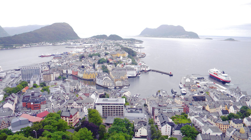 Blick vom Aksla auf Ålesund