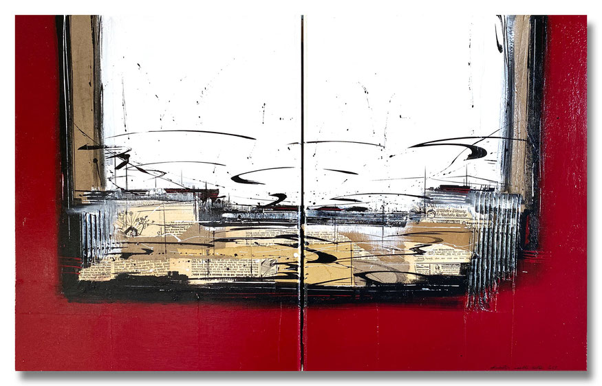 08 „STADTLANDSCHAFT“ – Mischtechnik auf Leinwand auf 2cm Keilrahmen – licht- und farbecht endfixiert – Größe: 2x40x50cm - Bildpreis: 400€