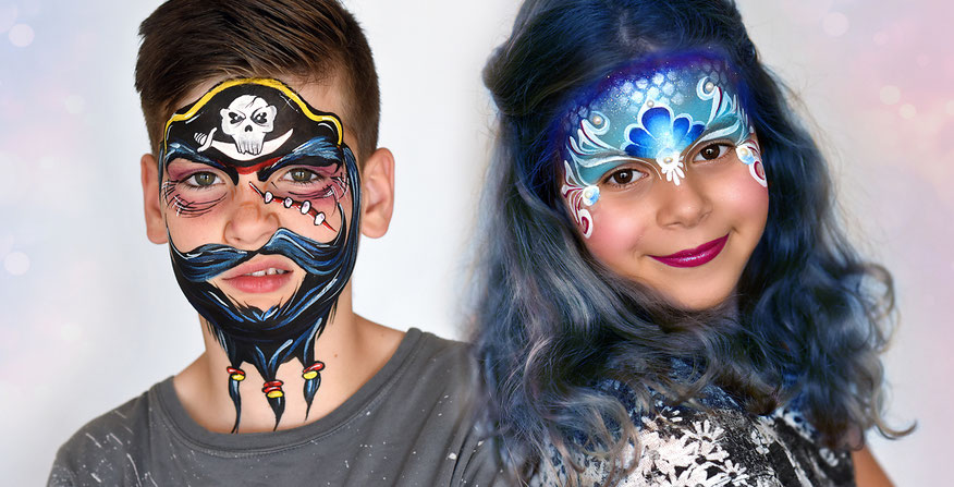 www.kinderschminken.li, Kinderschminken, Kinderschminken Vorlagen, Schminkfarben kaufen, Kinderschminken Kurse, Schminkfarben Schweiz, Airbrush Tattoos, Svetlana Keller, face painting