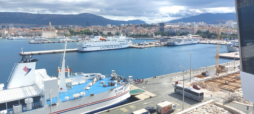 Blick vom Liegeplatz in Split