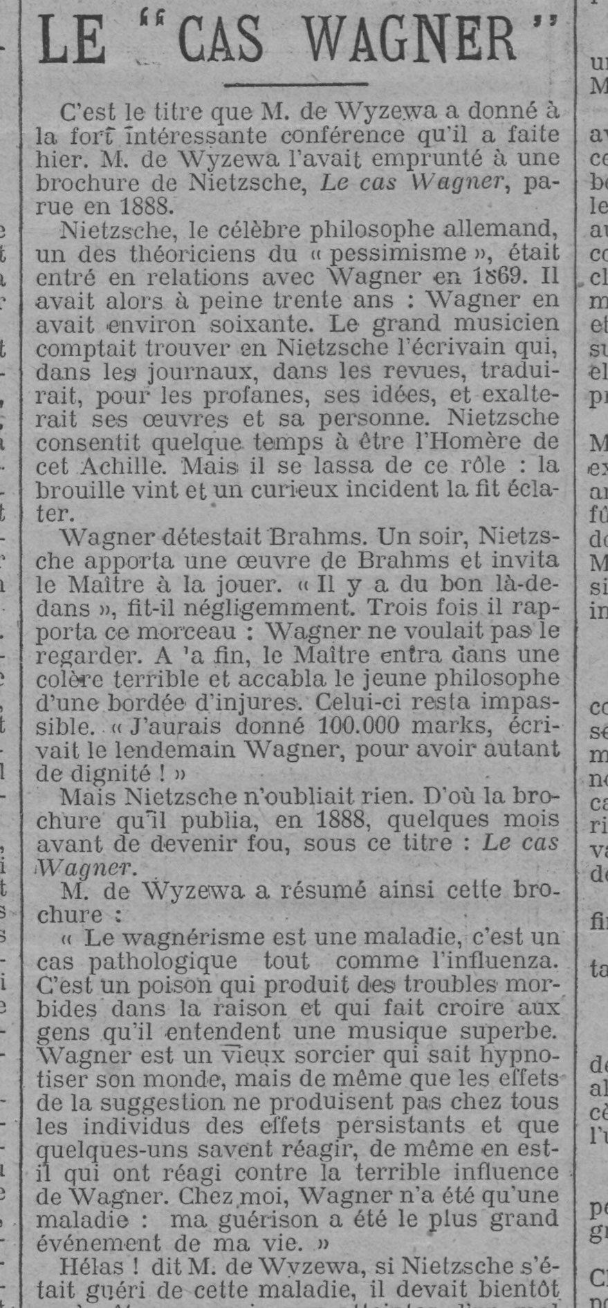 Nietzsche cas Wagner