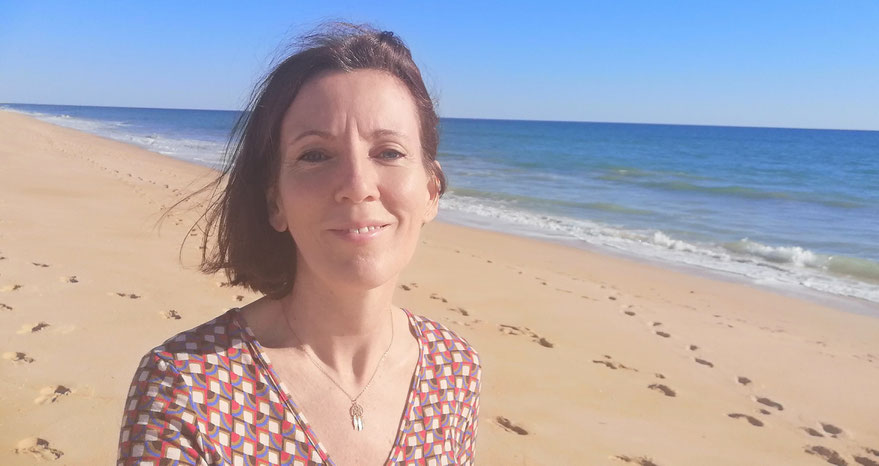 Auszeit Ü50 Frau - Lesung zum Blog Alleine los, Brit Gloss, Portugal, Praia de Faro, Strand Beginn Auszeit