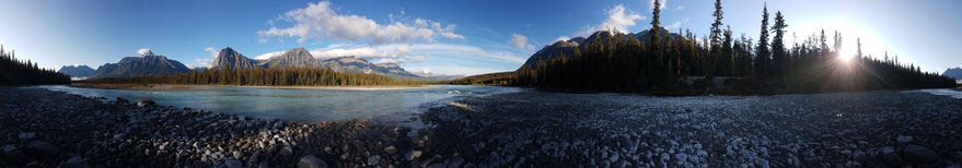 Athabasca River, Icefields Parkway, Jasper Nationalpark, Alberta, Kanada