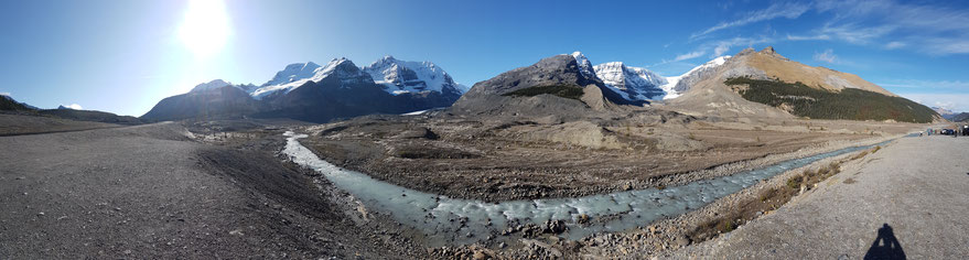 Athabasca Glacier, Columbia Icefields Parkway, Jasper Nationalpark, ALberta, Kanada