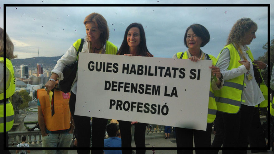 guies habilitats, dia mundial del turisme, MNAC, sopar de les estrelles, manifestació guies