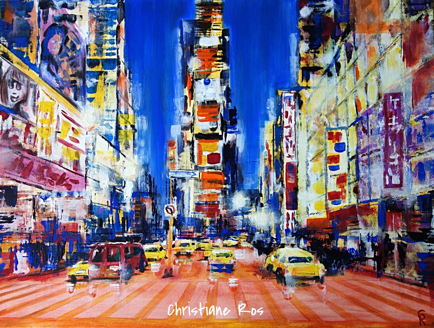 gemaltes Bild Times Square New York City © Christiane Ros