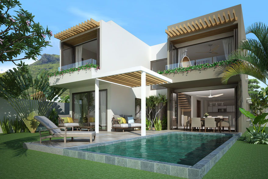 nouveau programme immobilier pds Le Ravinale villas à rivière noire ile maurice