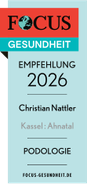 Focus Gesundheit Empfehlung 2026 Podologie Christian Nattler