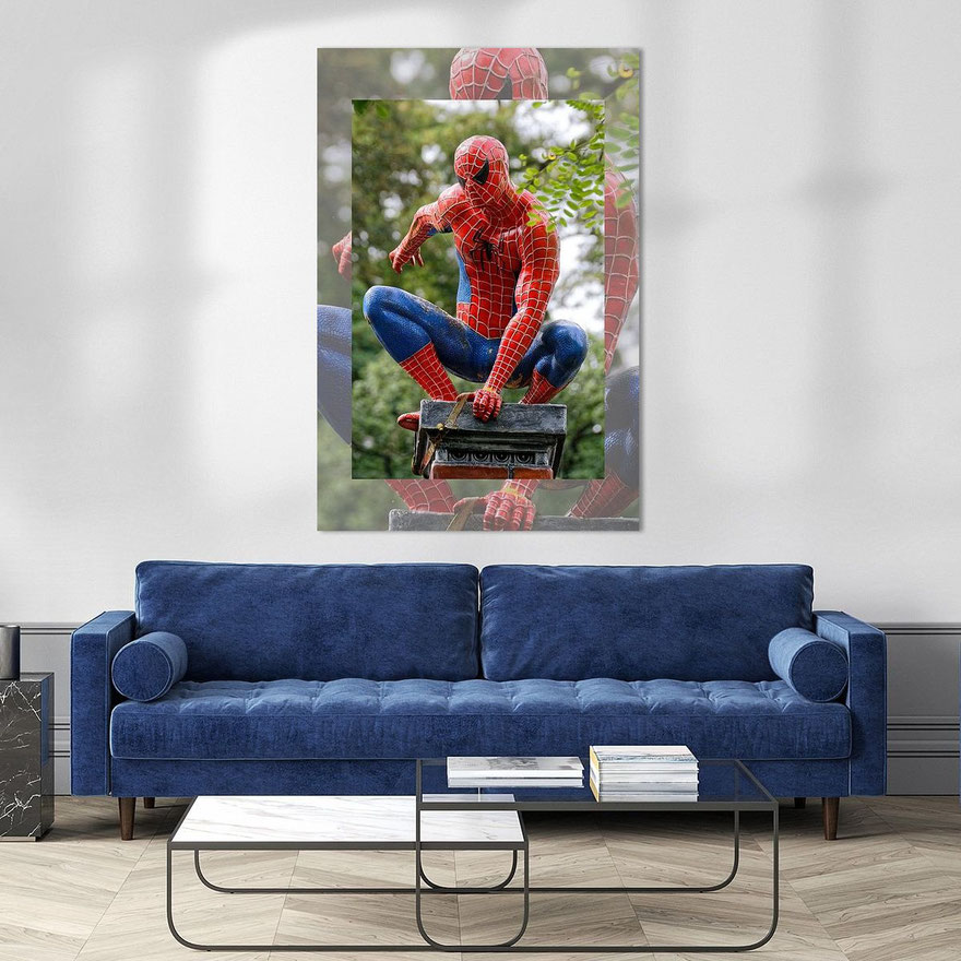 "Ruhrtal Spiderman" als Wandbild bei Art Heroes