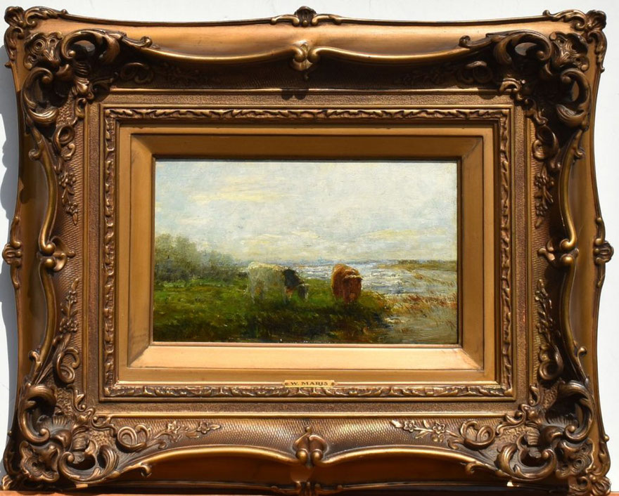 te_koop_aangeboden_een_landschaps_schilderij_met_koeien_van_de_veluwse_en_haagse_school_schilder_willem_maris_1844-1910