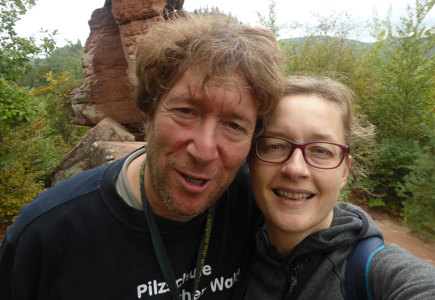 Dr.Lothar Krieglsteiner Leiter der Pilzschule Schwäbischer Wald und Katharina Krieglsteiner Pilzdesignerin zu Gast an der Algarve,Carvoeiro,Portugal